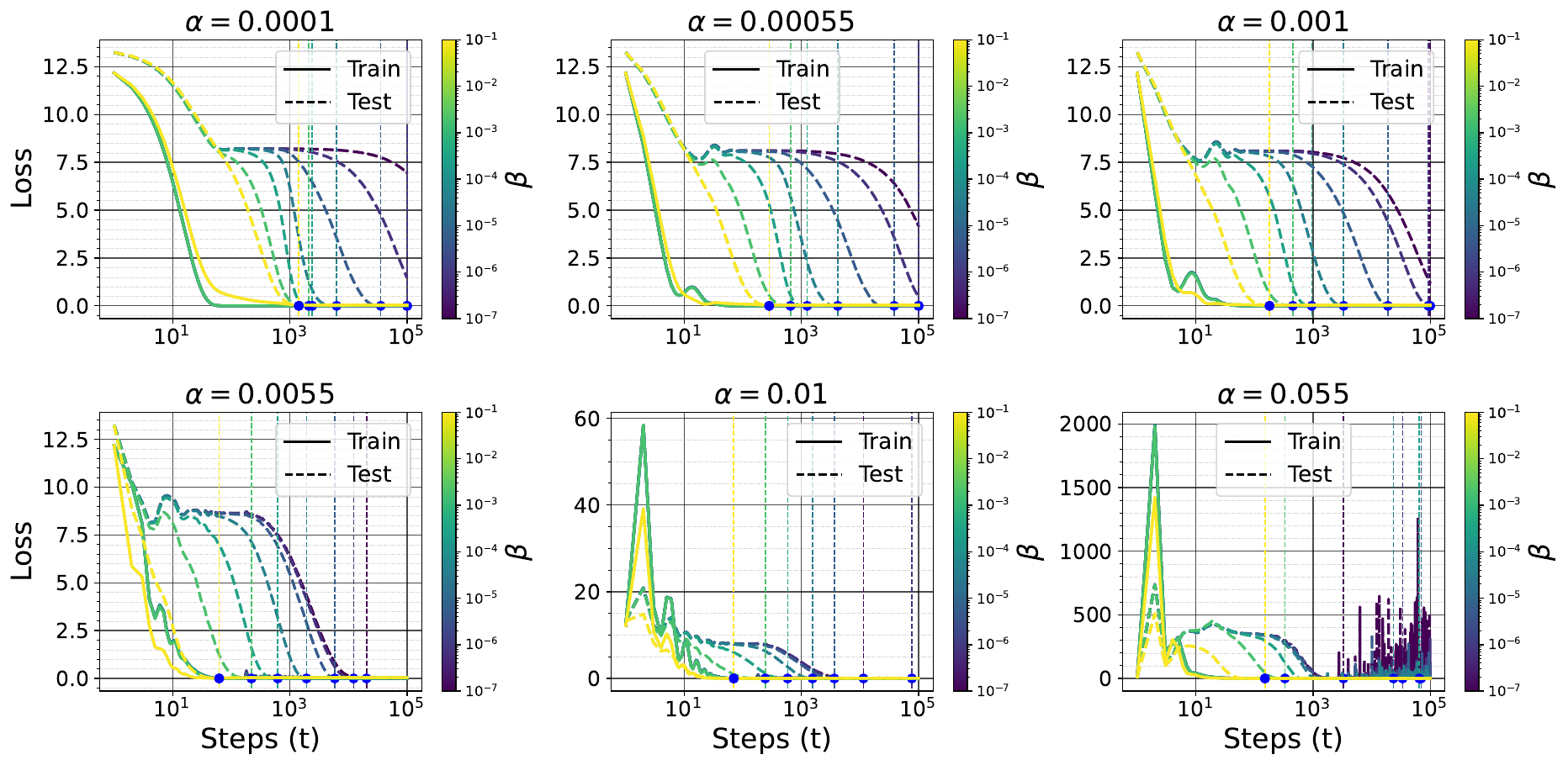 Training and test losses for a two-layer ReLU teacher-student model under L1 regularization
